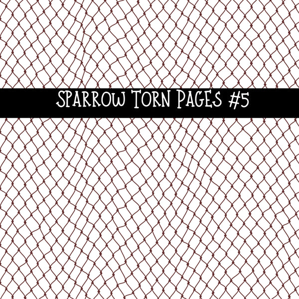 Sparrow Torn Pages UV DTF Decal sheets 5 Designs available