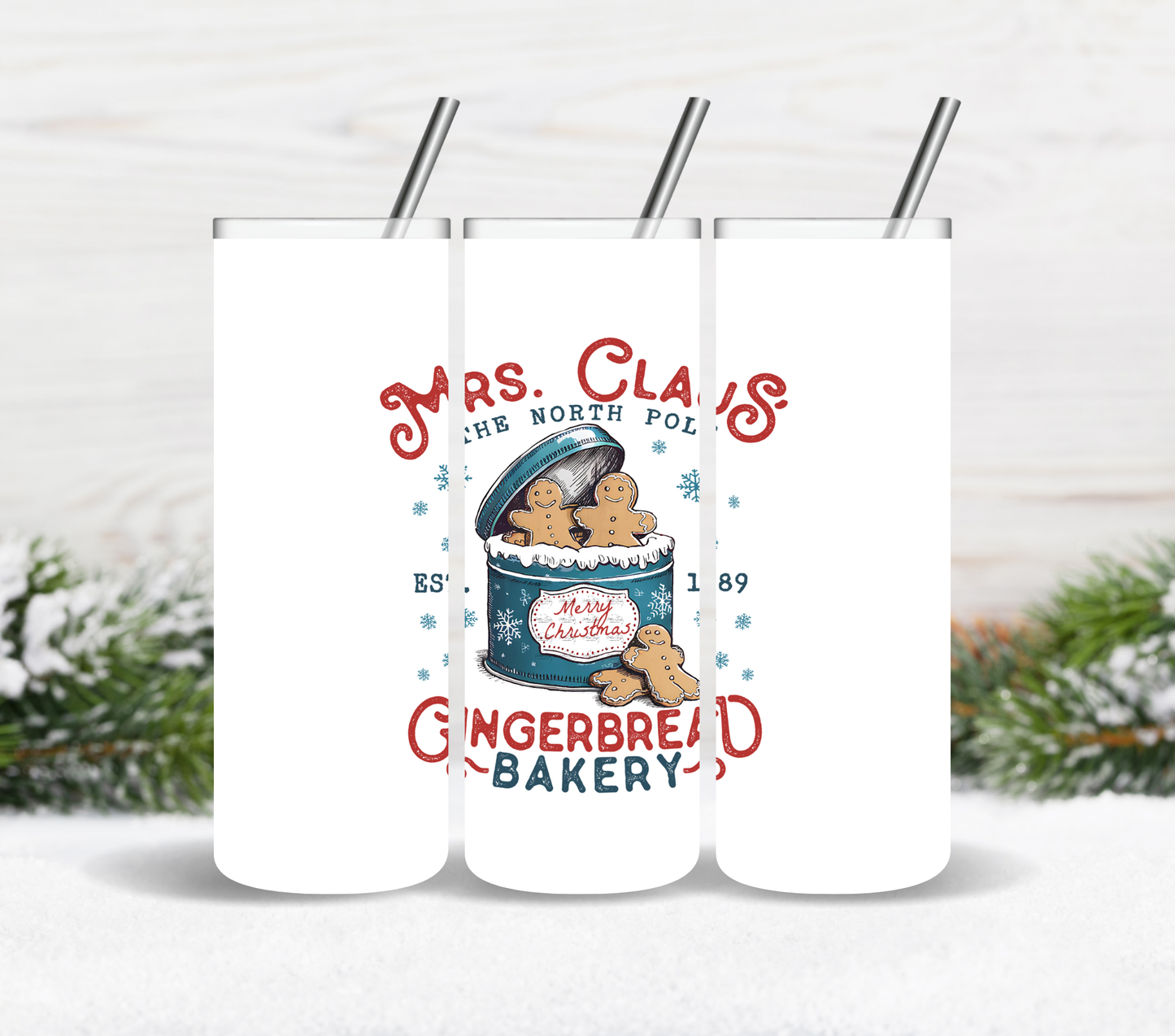 Mrs. Claus Gingerbread Bakery - UV DTF Decal