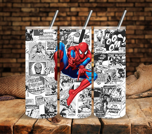 Spidey Comic Vinyl tumbler wraps