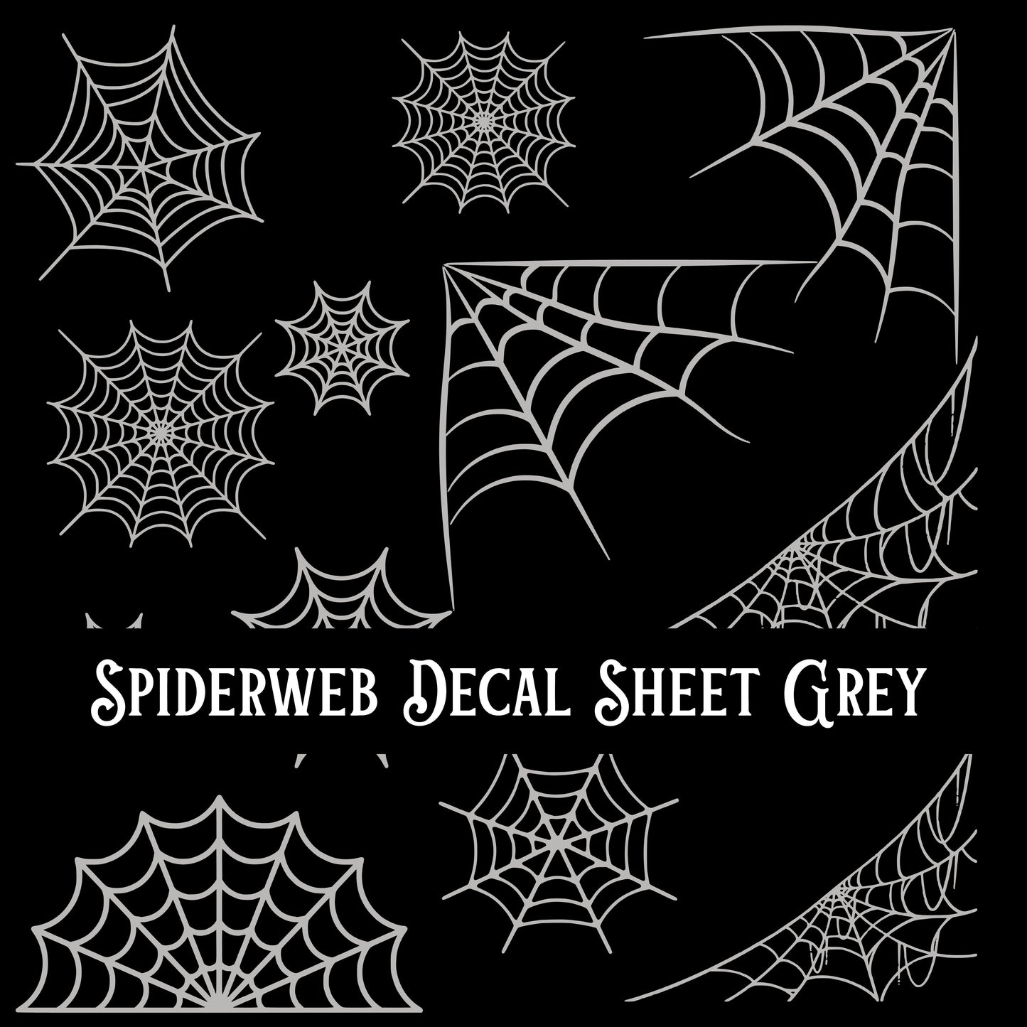 Spiderweb Decal sheets- 10 Color Options