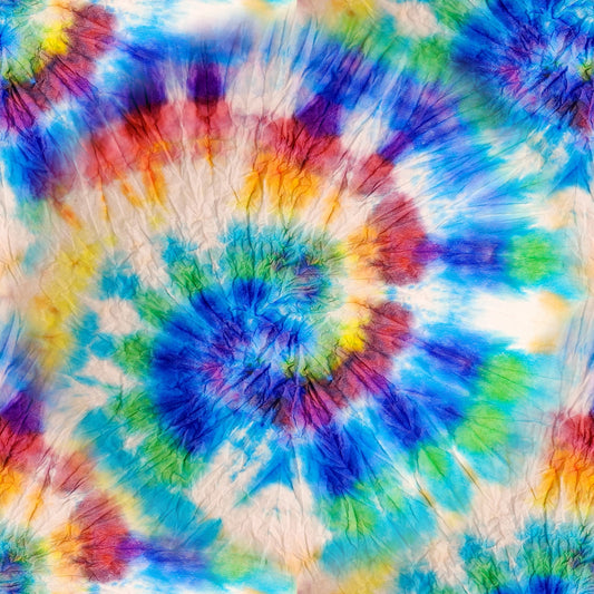 Tie Dye Spirals - Adhesive Vinyl Sheets