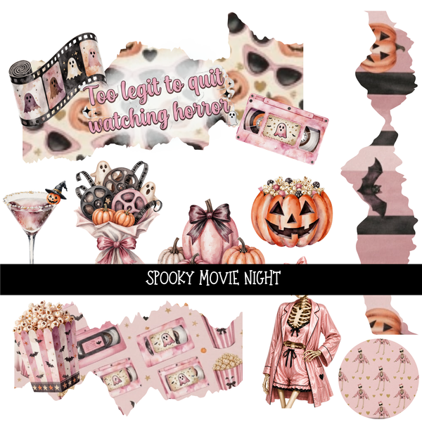 Spooky Movie Night - UV DTF Decal sheet