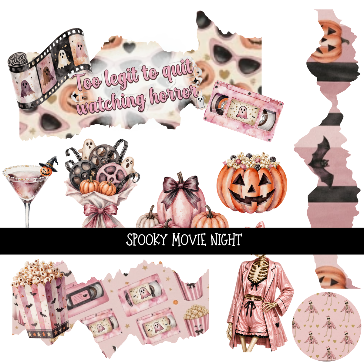 Spooky Movie Night - UV DTF Decal sheet