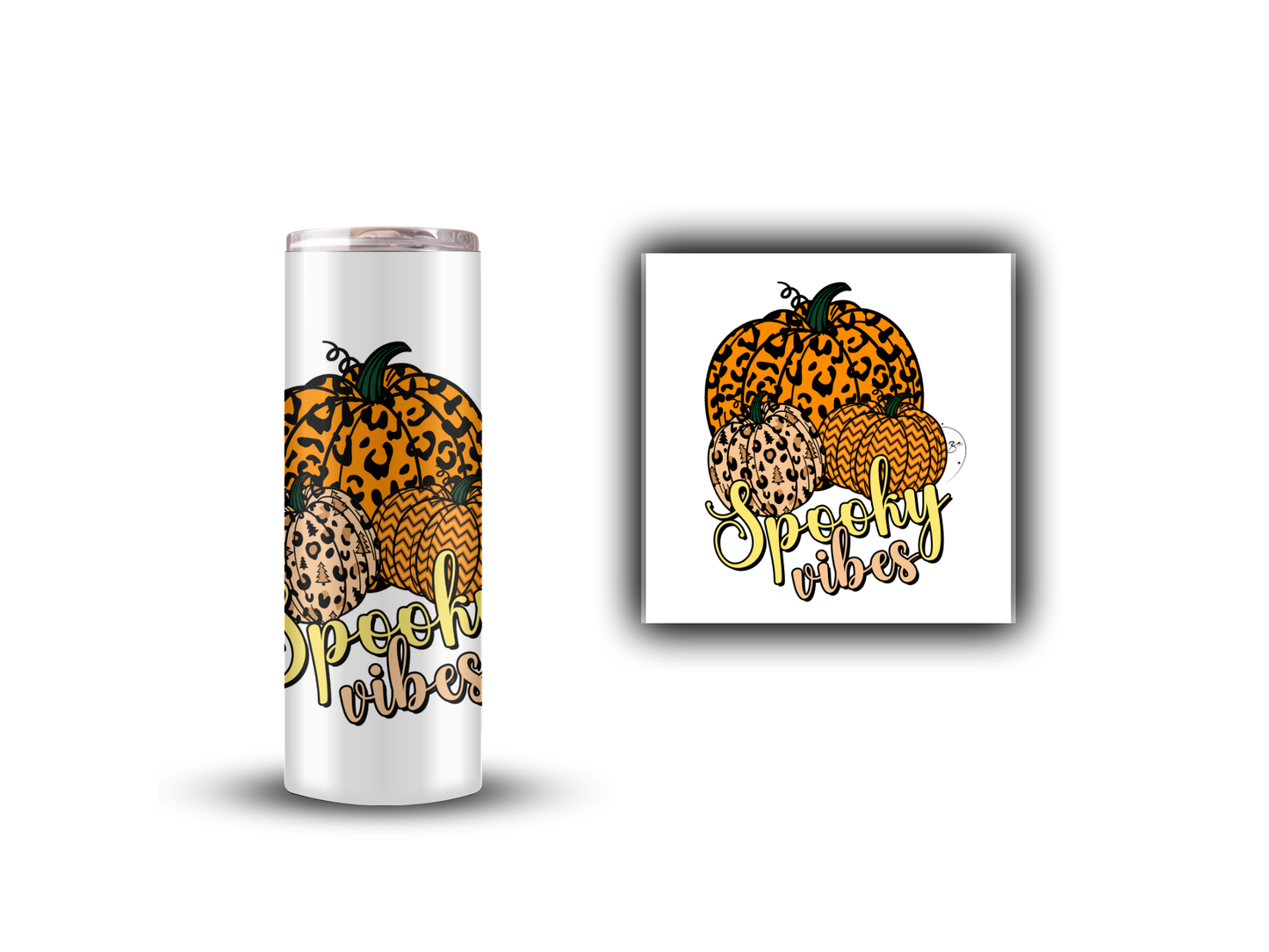 Spooky Vibes Pumpkin - UV DTF Decal