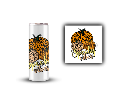 Spooky Vibes Pumpkin - UV DTF Decal