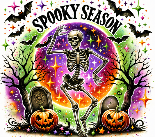 Spooky Season Skeleton - Adhesive Vinyl Wrap