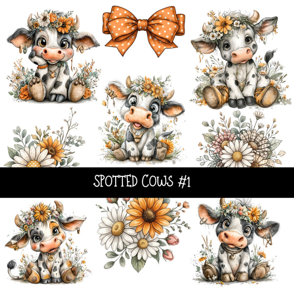 Spotted Cows UV DTF Decal sheets 2 Designs available