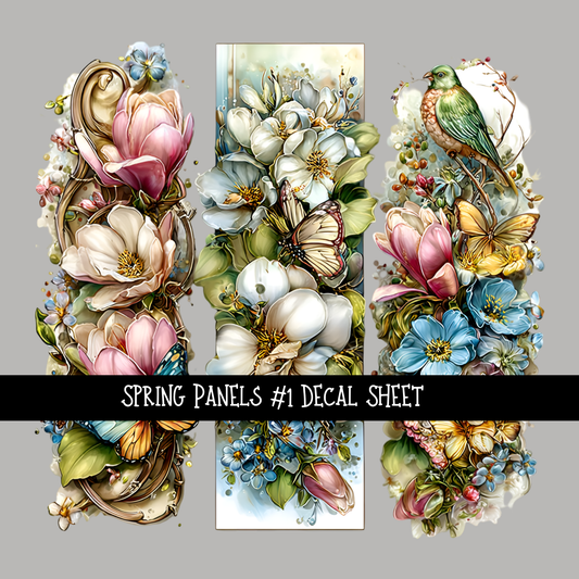 Spring panels - UV DTF Decal sheets 12 Designs to choose from