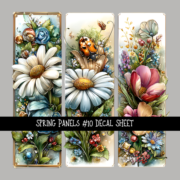 Spring panels - UV DTF Decal sheets 12 Designs to choose from