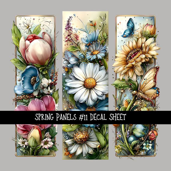 Spring panels - UV DTF Decal sheets 12 Designs to choose from
