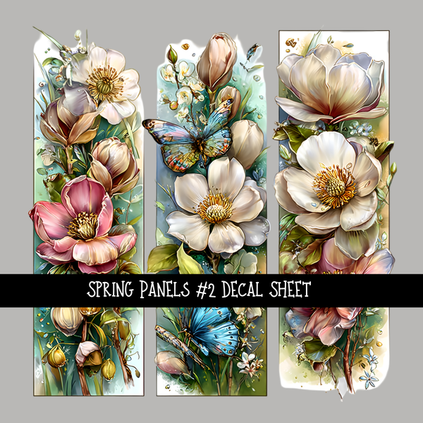 Spring panels - UV DTF Decal sheets 12 Designs to choose from