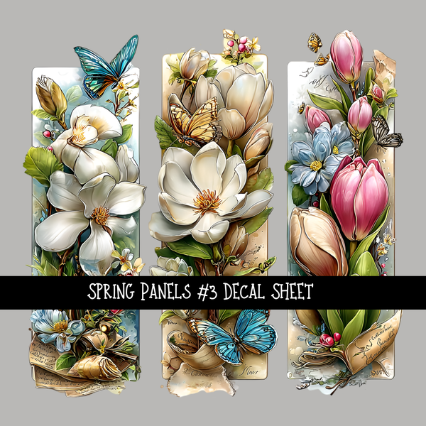 Spring panels - UV DTF Decal sheets 12 Designs to choose from