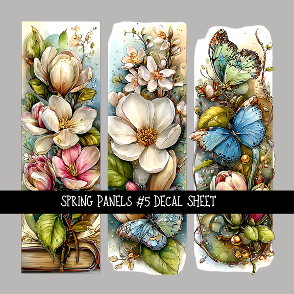 Spring panels - UV DTF Decal sheets 12 Designs to choose from