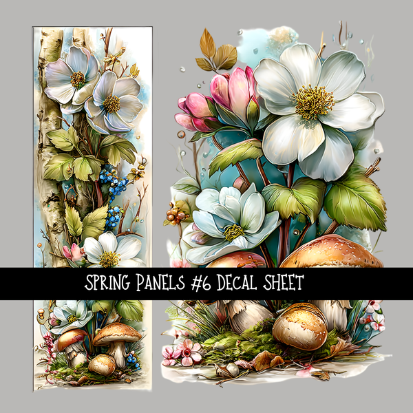 Spring panels - UV DTF Decal sheets 12 Designs to choose from