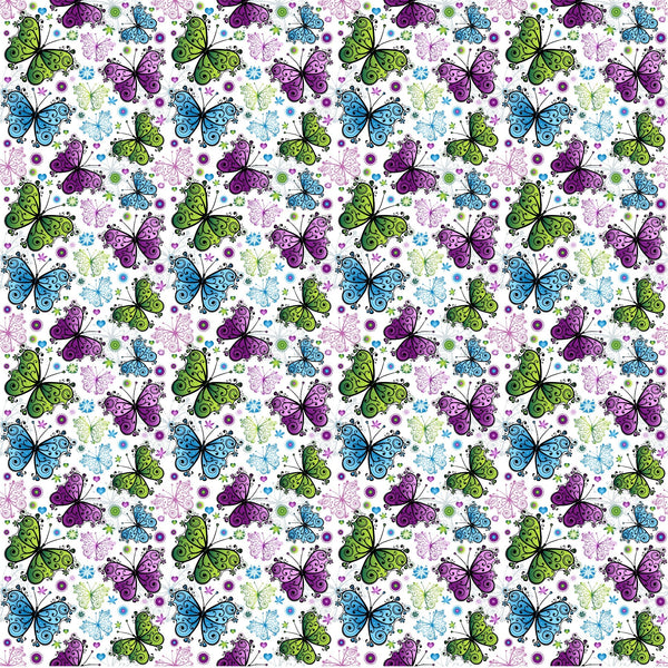 Springtime Butterflies - Adhesive Vinyl 12x12 Sheet