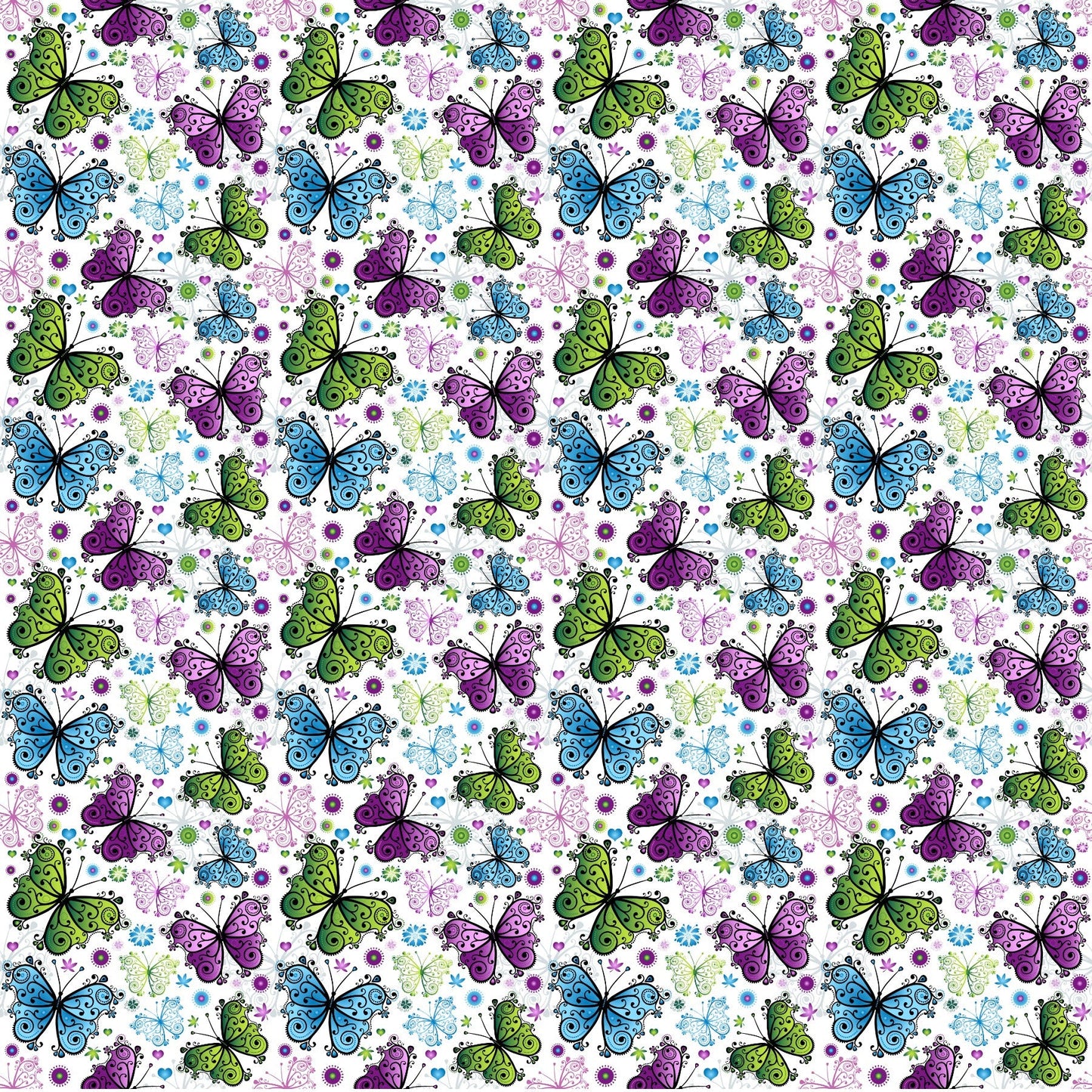 Springtime Butterflies - Adhesive Vinyl 12x12 Sheet