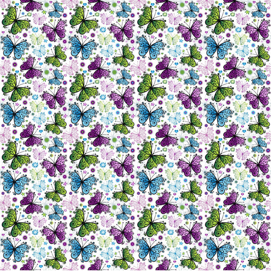 Springtime Butterflies - Adhesive Vinyl 12x12 Sheet