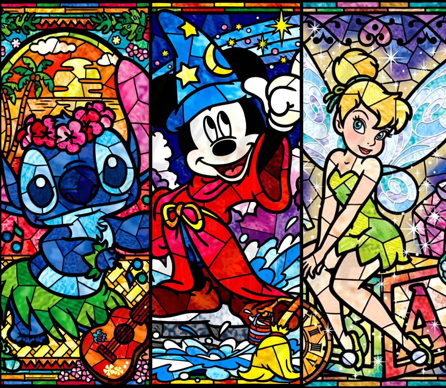 Stained Glass Characters - Adhesive Vinyl Wrap