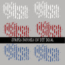 Stripes Patches UV DTF Decal sheets