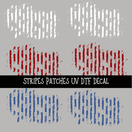 Stripes Patches UV DTF Decal sheets