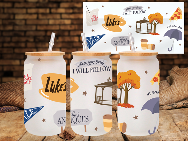 Stars Hollow - UV DTF 16oz Libbey wrap