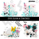 Static Bloom Torn Pages UV DTF Decal sheets 10 designs available