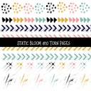 Static Bloom Torn Pages UV DTF Decal sheets 10 designs available