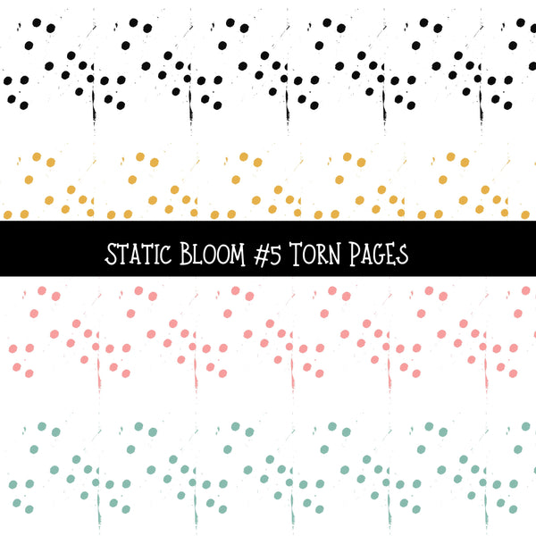 Static Bloom Torn Pages UV DTF Decal sheets 10 designs available
