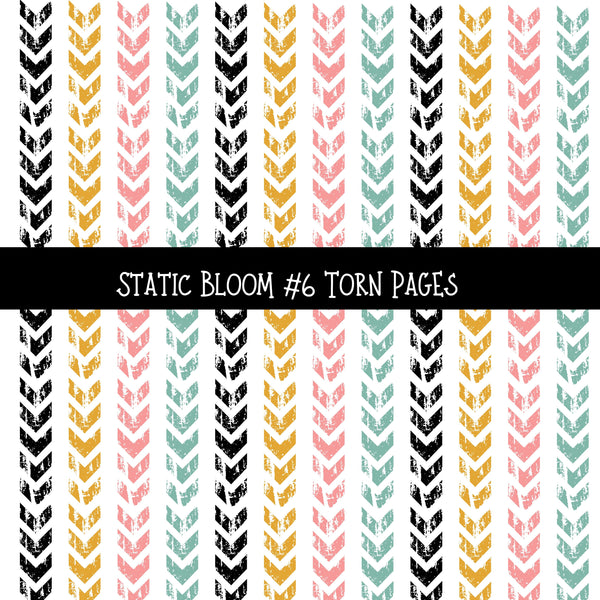 Static Bloom Torn Pages UV DTF Decal sheets 10 designs available
