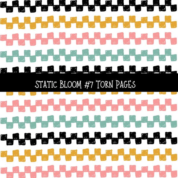 Static Bloom Torn Pages UV DTF Decal sheets 10 designs available