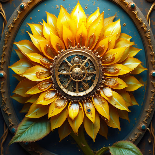 Steampunk Mechanical Sunflowers - Adhesive Vinyl Wraps