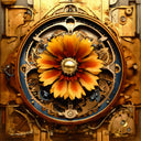 Steampunk Mechanical Sunflowers - Adhesive Vinyl Wraps