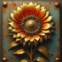 Steampunk Mechanical Sunflowers - Adhesive Vinyl Wraps