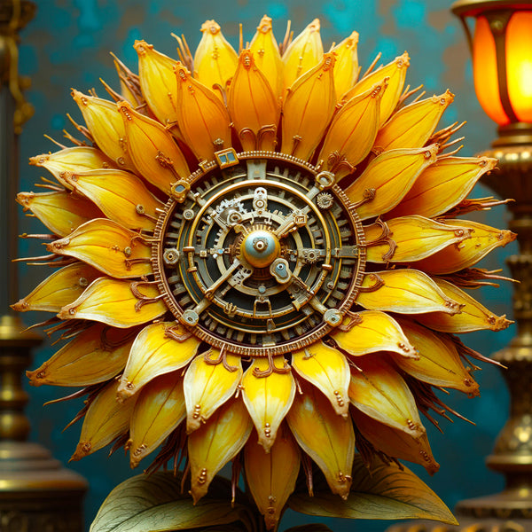 Steampunk Mechanical Sunflowers - Adhesive Vinyl Wraps