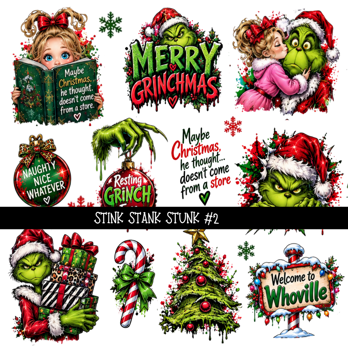 Stink Stank Stunk- UV DTF Decal sheets Designs available