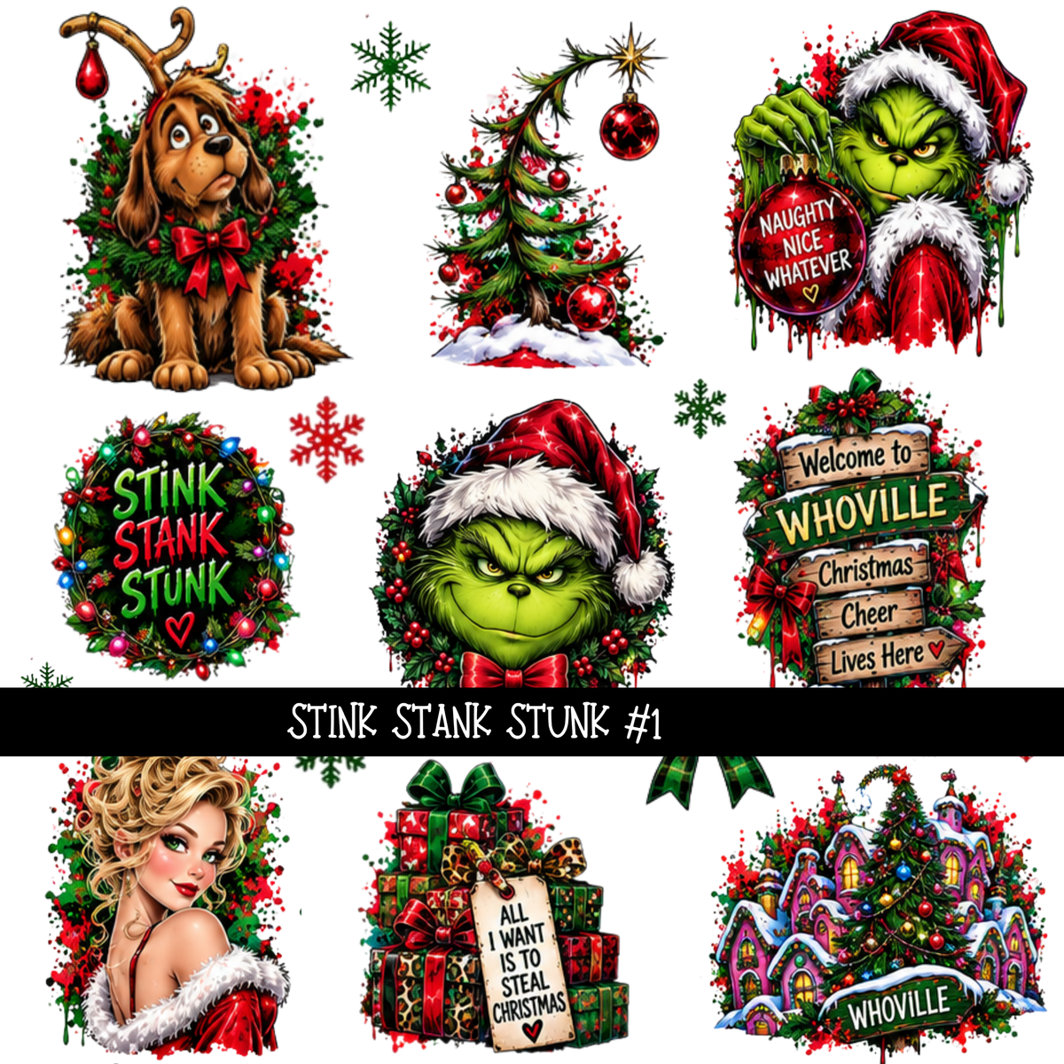 Stink Stank Stunk- UV DTF Decal sheets Designs available