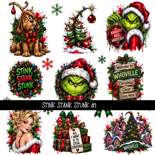 Stink Stank Stunk- UV DTF Decal sheets Designs available