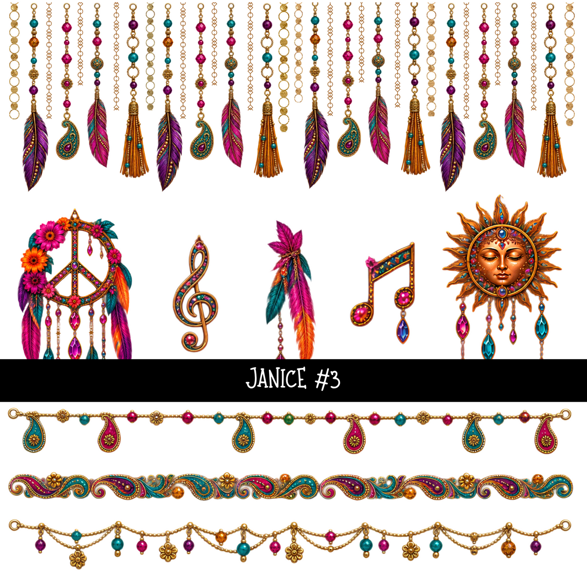 Janice - UV DTF Decal sheets