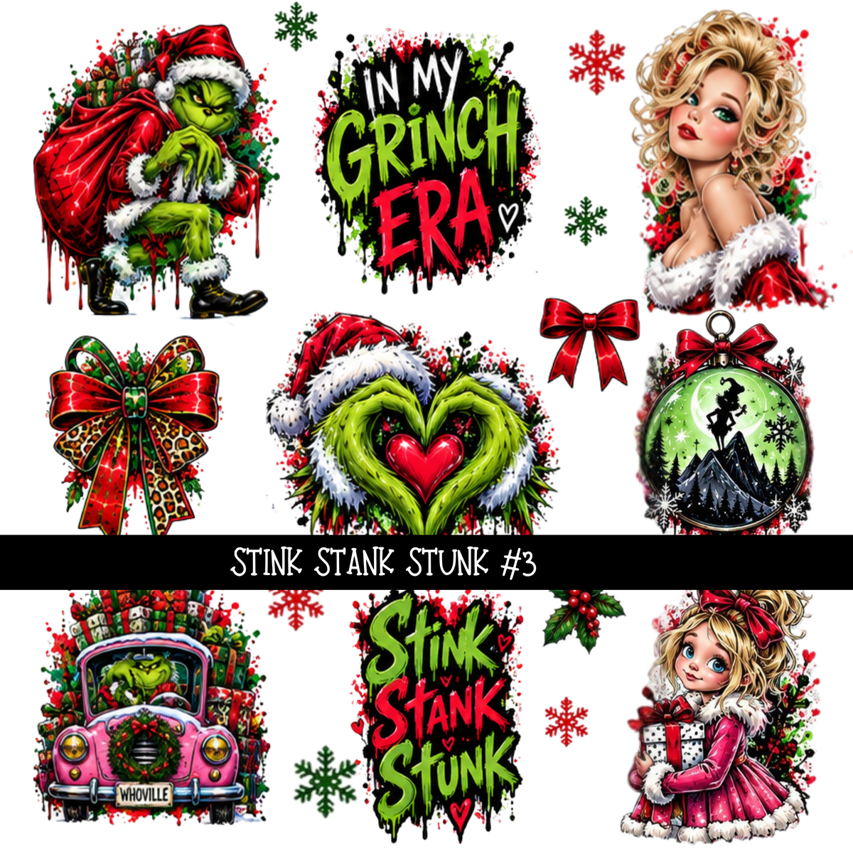 Stink Stank Stunk- UV DTF Decal sheets Designs available
