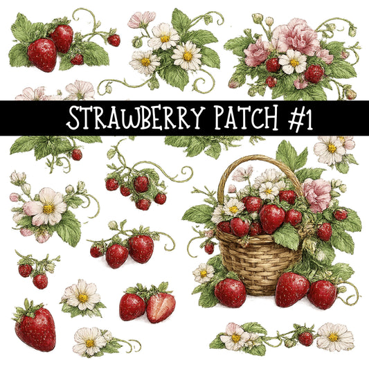 Strawberry Patch Decal sheets 4 designs available