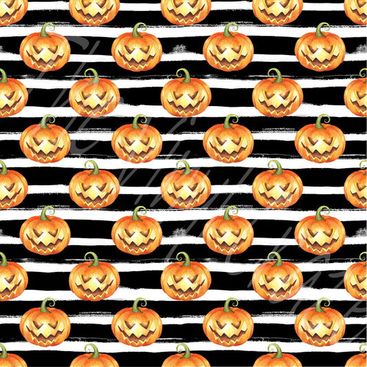 Striped Jack-o-Lanterns Adhesive Vinyl