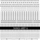 Doodles Collection UV Decal sheets 12 designs 2 colors