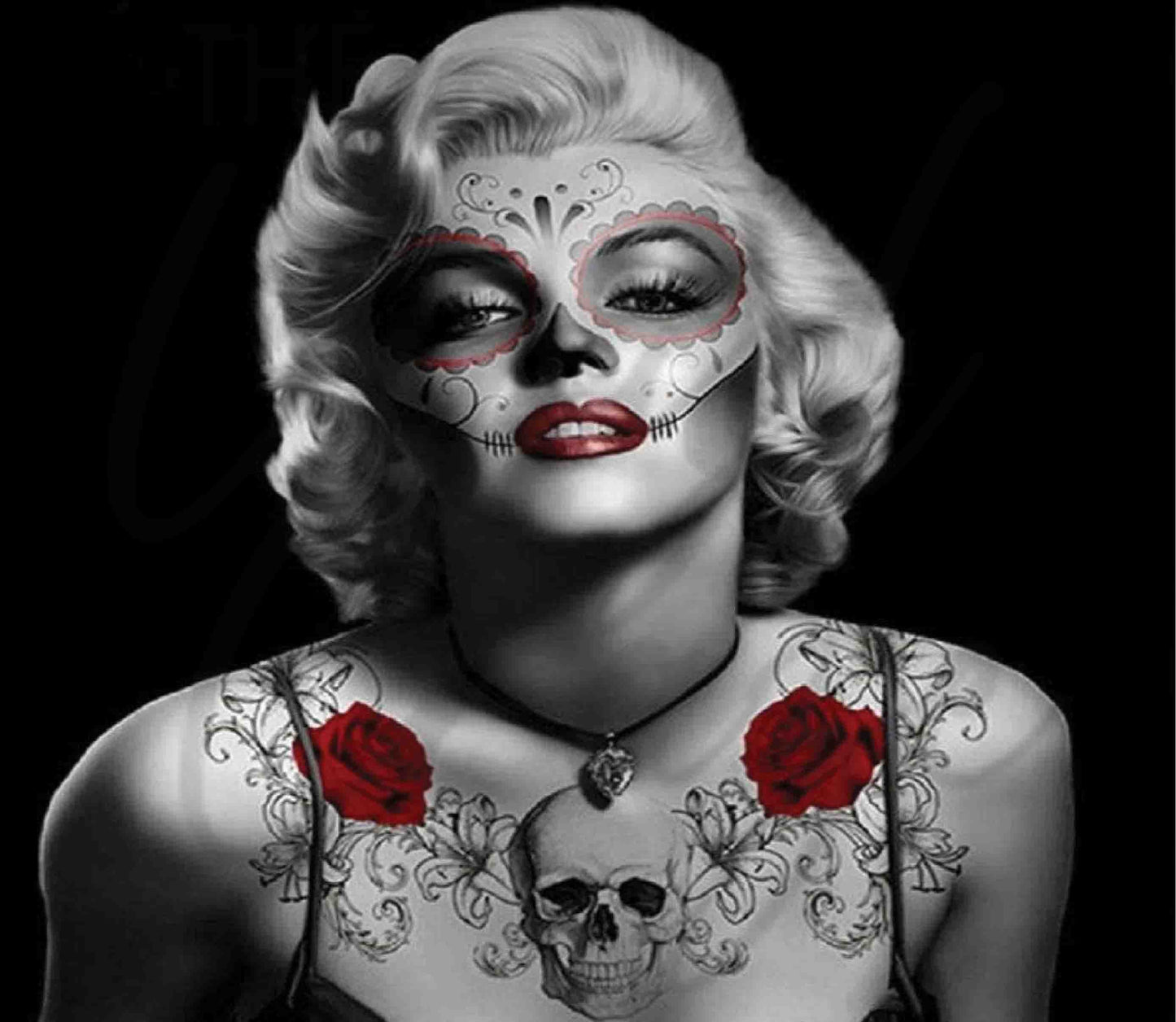 Sugar Skull Marilyn - Adhesive Vinyl Wrap