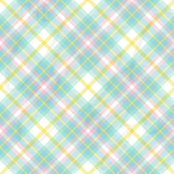 Summer Pastel Tartan - Adhesive Vinyl Sheets