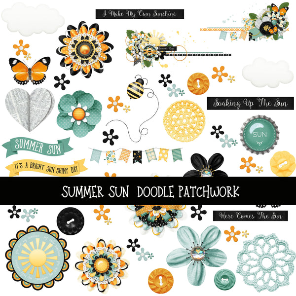 Summer Sun Doodle Patchwork Set