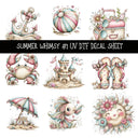 Summer Whimsy UV DTF Decal sheets 4 Design Options