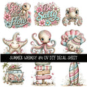 Summer Whimsy UV DTF Decal sheets 4 Design Options