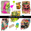 Summerween Torn Pages - UV DTF Decal sheet