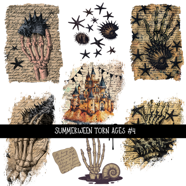 Summerween Torn Pages - UV DTF Decal sheet