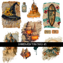 Summerween Torn Pages - UV DTF Decal sheet